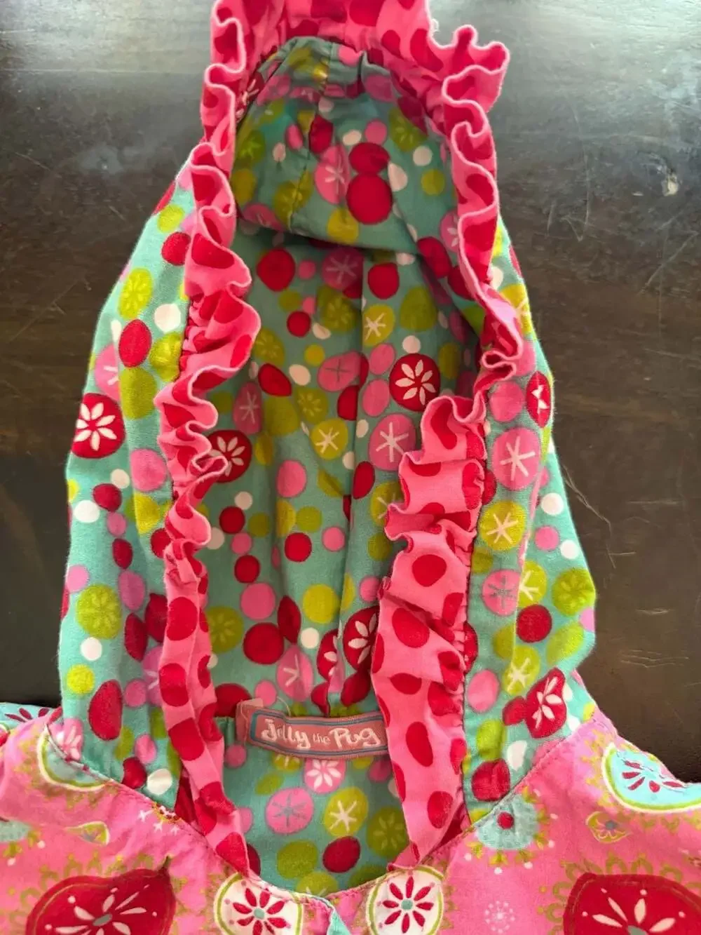 Jelly the Pug Christmas Reindeer Snowflake Hooded Dress Size 2T
